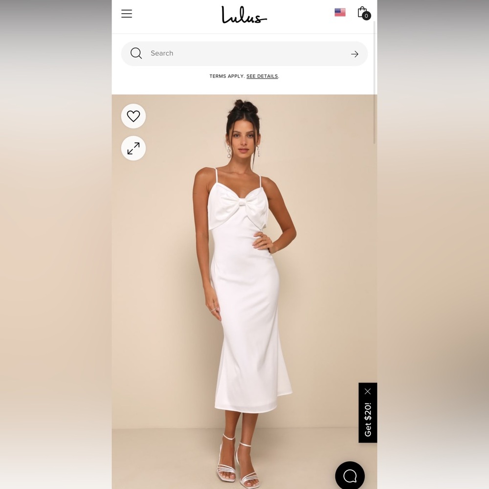 Lulu’s brand new never worn white dress. Size XS